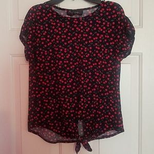 ⭐Worn only once⭐Say Anything cherry shirt